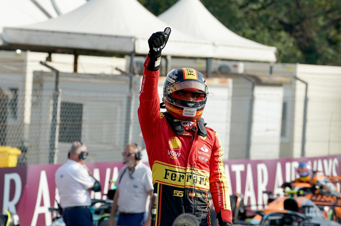 Gänsehaut für Sainz: Pole Position beim Ferrari-Heimspiel