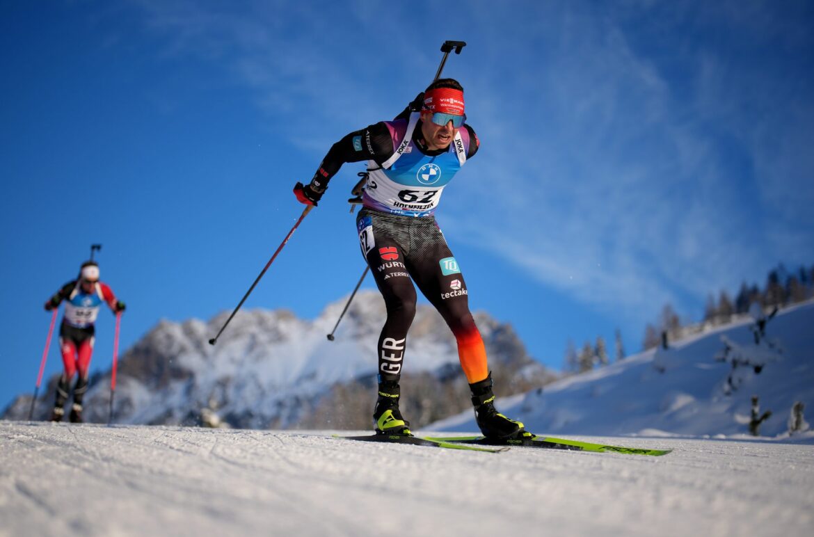 Biathlet Nawrath Verfolgungs-Achter in Hochfilzen