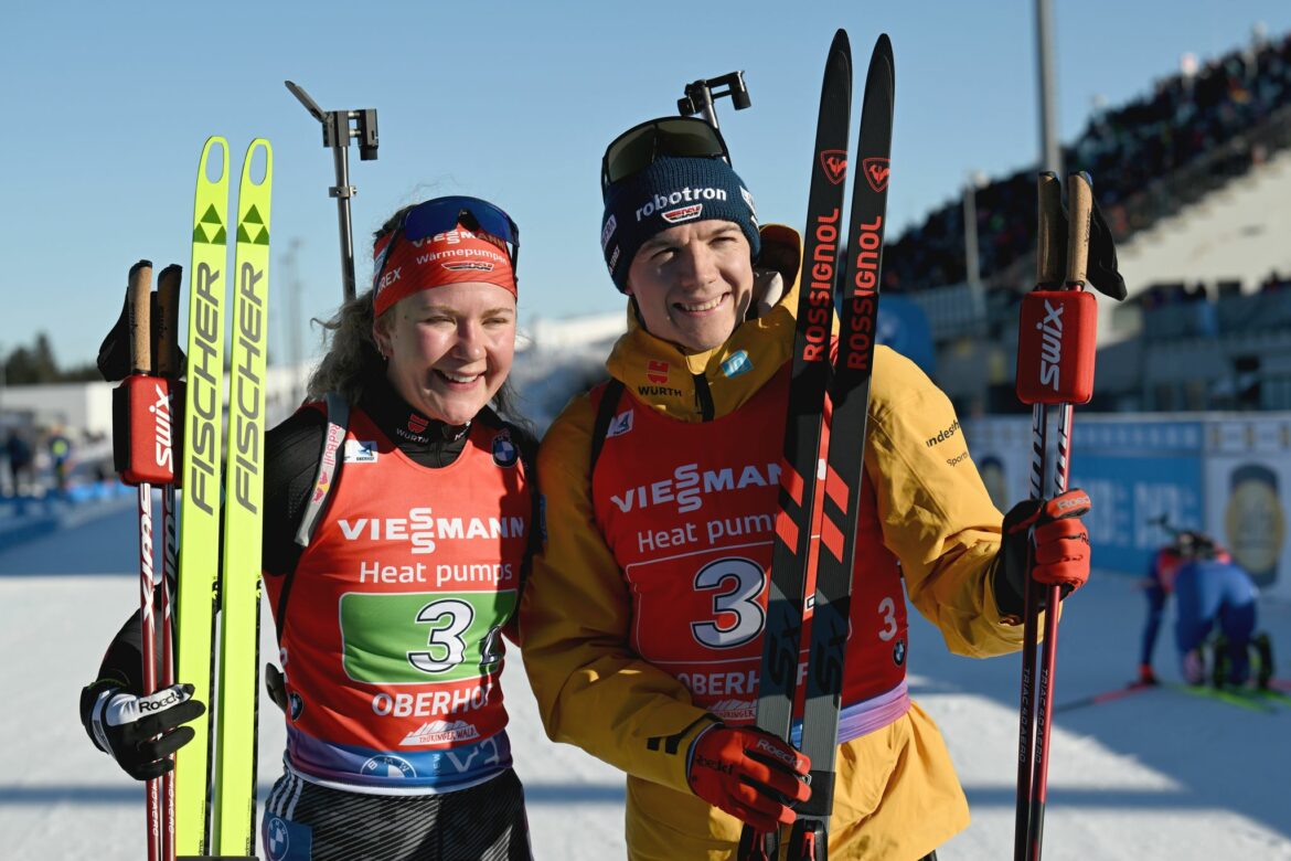 Grotian und Strelow bei Biathlon-Heimspiel auf Rang drei