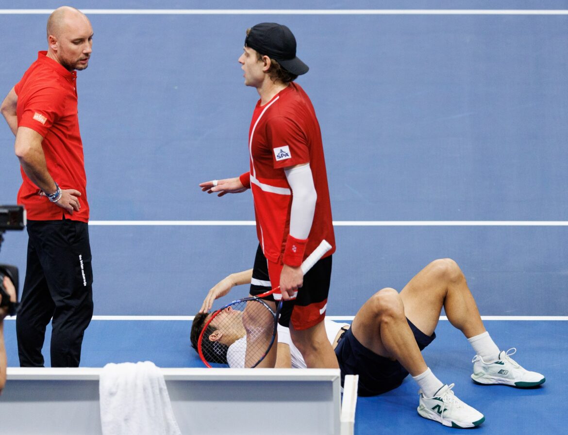 Gegner umgerempelt: Belgien gewinnt kurios im Davis Cup