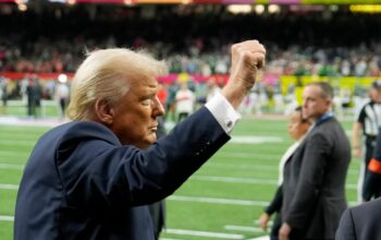 US-Präsident Trump beim Super Bowl