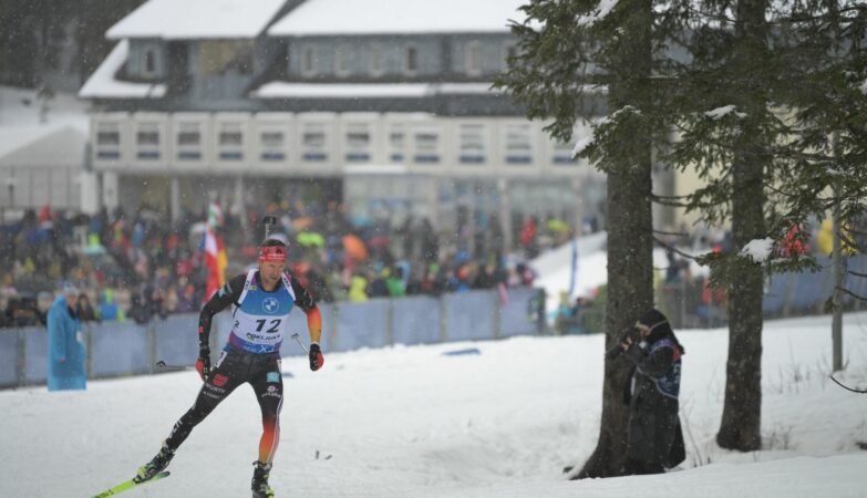 Deutsche Mixedstaffel auf der Pokljuka Sechste